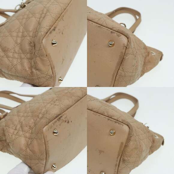 DIOR Lady DIOR Canage Hand Bag Coated Canvas Cream Vanilla - Picture 10 of 13